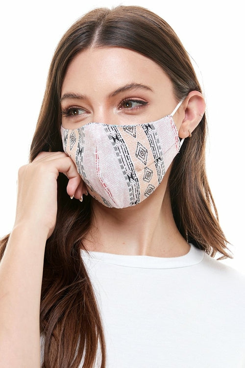 Reversible woven face mask reusable washable cloth mask