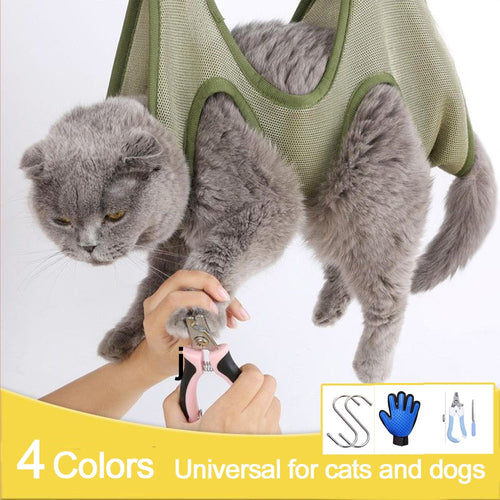 Cat Grooming Restraint Bag met Hangmat