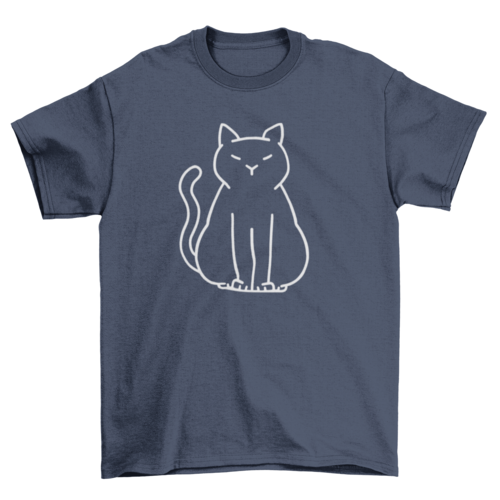 Minimalist cat t-shirt