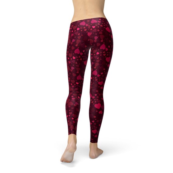 Hearts on Hearts Rooi Leggings