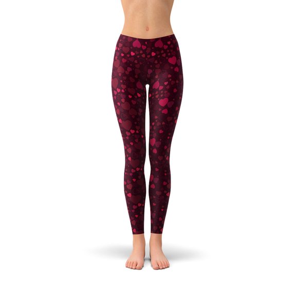 Hearts on Hearts Rooi Leggings