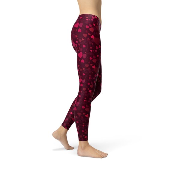 Hearts on Hearts Rooi Leggings