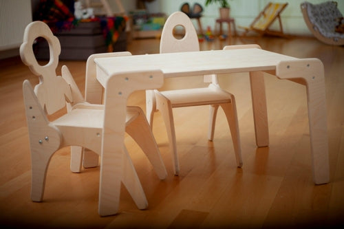 Montessori tafel en stoelstel